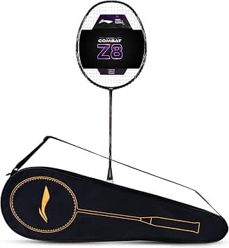 Li-Ning Combat Z8 Carbon Fibre Strung Badmiton Racket with Free Full Cover (80 Grams) on Amazon.ae - Price Tracker