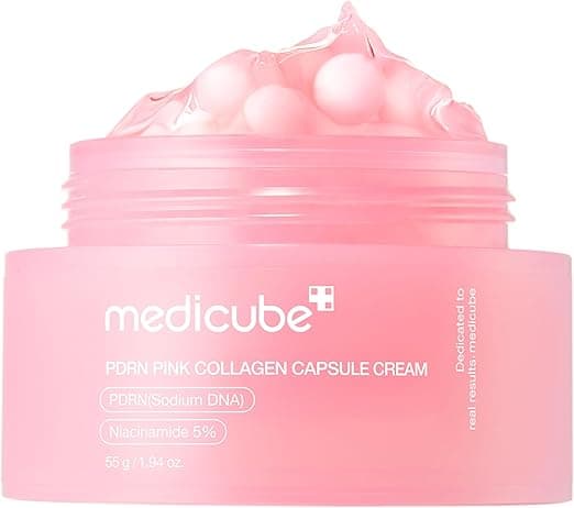 medicube Salmon DNA PDRN Pink Collagen Capsule Cream, Face Moisturizer | Lightweight Moisturizing Cream | PDRN, Niacinamide for Uneven Skin Tone, Glow hydration | Korean Skin Care 1.94 oz on Amazon.ae - Price Tracker
