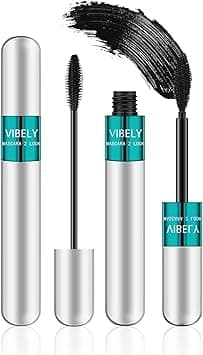 2 in 1 Vibely Mascara 5x Longer Waterproof Lash Cosmetics Natural Lengthening and Thickening Effect No Clumping Superstrong Magic 4d Silk Fiber Mascara Makeup, Black on Amazon.ae - Price Tracker