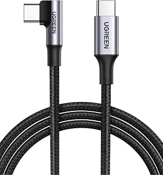 UGREEN USB C Cable Right Angle 1M, 100W Type C Fast Charging Cable Braided | 90° Angled for Gaming Comfort,240W Super Fast Charging,Certified safe battery protection,High-End Aluminum Alloy on Amazon.ae - Price Tracker