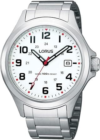 Lorus Watches Mens Analogue Quartz Watch with Stainless Steel Bracelet RXH03IX9, Multicolored, Bracelet - Amazon.ae Price Tracker
