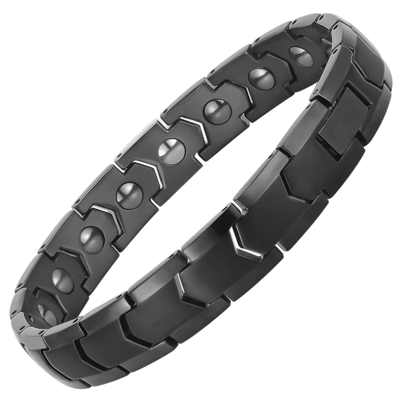 PUJANE Magnetic Hematite Bracelets for Men Women 316L Stainless Steel Power Balance Energy Magnets Stones Bracelet Jewelry Gift with Adjustment Tool on Amazon.ae - Price Tracker