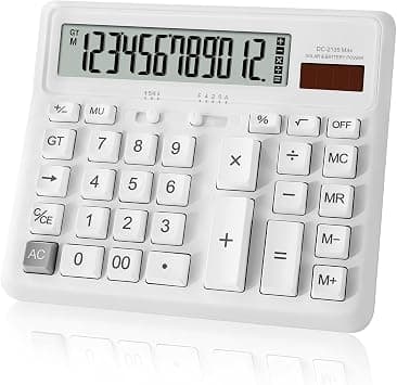 NALACAL 12-Digit Desk Calculator with Large Computer Keys, Dual Power, Large LCD Display - Perfect for Office, School, Home, and Business Use - Includes Automatic Sleep Mode on Amazon - Best Deal Finder
