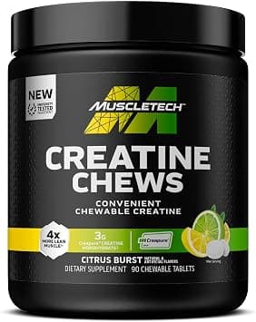 MuscleTech | Creatine Chews | Creapure Monohydrate Supplement for Muscle Recovery, Muscle Builder & Energy Boost | Pre Workout Supplement for Men & Women | Citrus Birst | 90 chewable Tablets on Amazon.ae - Price Tracker
