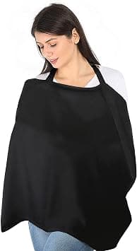The Moon Brand Organic Nursing Privacy Wraps for Moms - Comfortable Breastfeeding Accessories - Maternity Clothing - Durability - Essential Nursing Apparel -Black على Amazon.ae - متتبع الأسعار