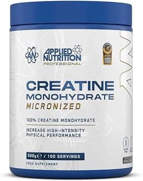 Applied Nutrition Creatine - Creatine Monohydrate Micronized Powder, for Optimum Muscle Growth, Increases Physical Performance, Pure Unflavoured Creatine, Amino Acids, (500g - 100 Servings) على Amazon.ae - متتبع الأسعار