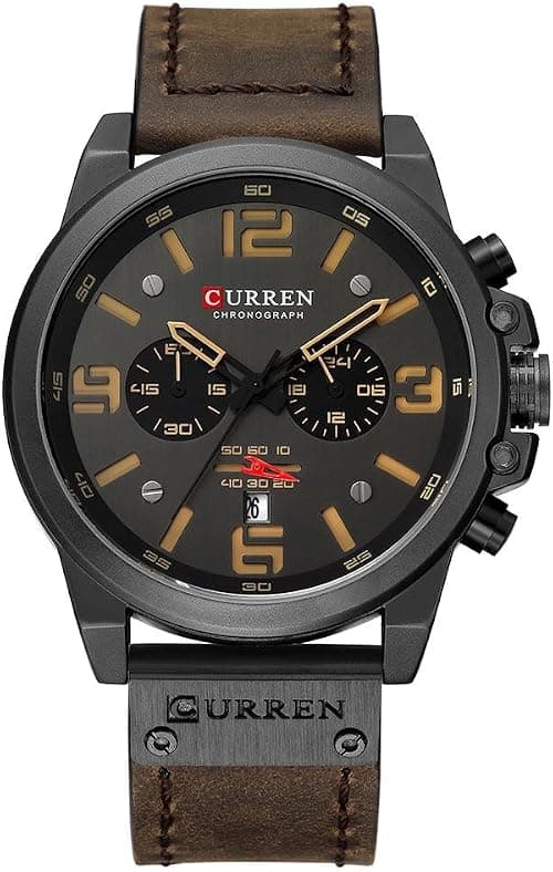 Curren 8314 Men Buckle Quartz Wristwatches Leather Strap Waterproof (1) on Amazon.ae - Price Tracker