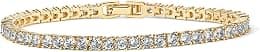 PAVOI 14K Gold Plated 3mm Cubic Zirconia Classic Tennis Bracelet | Gold Bracelets for Women | Size 6.5-7.5 Inch - Amazon.ae Price Tracker