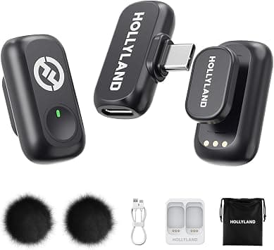 Hollyland LARK A1 Mini Wireless Microphone for iPhone 15/16 & Android, Pure Sound, Noise Cancellation, Magnetic Microphone for Vlogging, YouTube, TikTok, Podcast (2TX + USB-C RX, No Charging Case) on Amazon.ae - Price Tracker