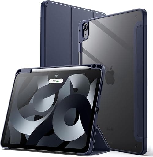 JETech Case for iPad Air 11" M4/M3/M2 & iPad Air 5/4 10.9", Deep Navy | Cover for iPad Air 11" (2026-2024) & Air 5/4 10.9" (2022/2020), Clear Back, Pencil Holder, Shockproof, Tri-Fold Stand on Amazon.ae - Price Tracker