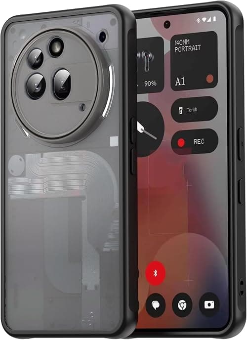 PanXCase Nothing Phone 3a Pro Protective Shockproof Military Case for Nothing Phone 3a Pro Cover Matte Translucent (Black) على Amazon.ae - متتبع الأسعار
