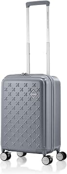 American Tourister Sparky Suitcase, Cabin Size 55 cm / 20 inch, 4 Spinner Wheels, Hard Top, Polycarbonate, Grey|Lightweight|TSA 008|DuoSaf™ Security Zipper - 3 Years International Warranty on Amazon - Best Deal Finder
