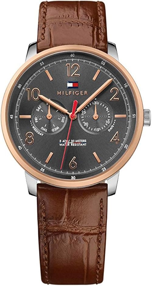 Tommy Hilfiger Mens Quartz Watch, Analog Display and Leather Strap on Amazon - Best Deal Finder