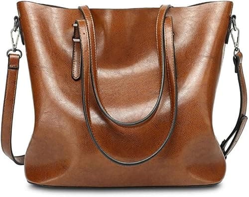 Pahajim Women Leather Top Handle Handbags Satchel Purse Shoulder Bag Lady Tote Bag on Amazon.ae - Price Tracker