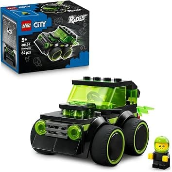 LEGO City Rides – Gaming Race Car 60484 | Race Car Building Set, Driver Junior Minifigure, Party Bag Filler, Gift for 5+ Year Old Boys & Girls, 64 Pieces - متتبع أسعار Amazon.sa