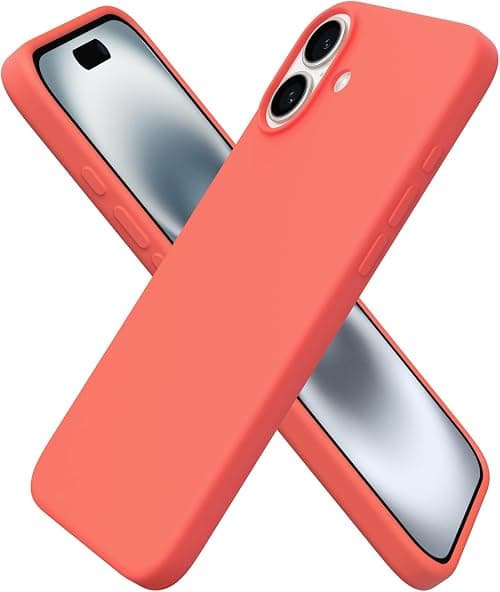 ORNARTO Compatible with iPhone 16 Plus Case 6.7, Slim Liquid Silicone 3 Layers Full Covered Soft Gel Rubber Phone Case Protective Cover 6.7 Inch, Coral on Amazon.ae - Price Tracker