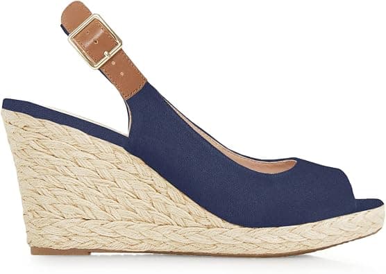 Juliet Holy Womens Ankle Strap Espadrille Wedges Round Open Toe Platform Slingback Slip on Peep Toe Sandals Comfort Summer Shoes on Amazon.ae - Price Tracker