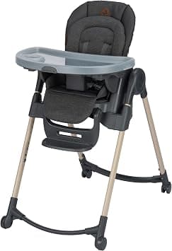 Maxi-Cosi Minla 6-in-1 High Chair, convertible, from birth, detachable kitchen booster seat, compact fold, easy to clean – Beyond Graphite على Amazon.ae - متتبع الأسعار