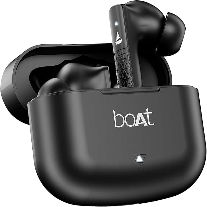 boAt Airdopes 91 in Ear TWS Earbuds with 45 hrs Playtime, Beast Mode with 50 ms Low Latency, Dual Mics with ENx, ASAP Charge, IWP Tech, IPX4 & Bluetooth v5.3(Active Black) on Amazon.ae - Price Tracker