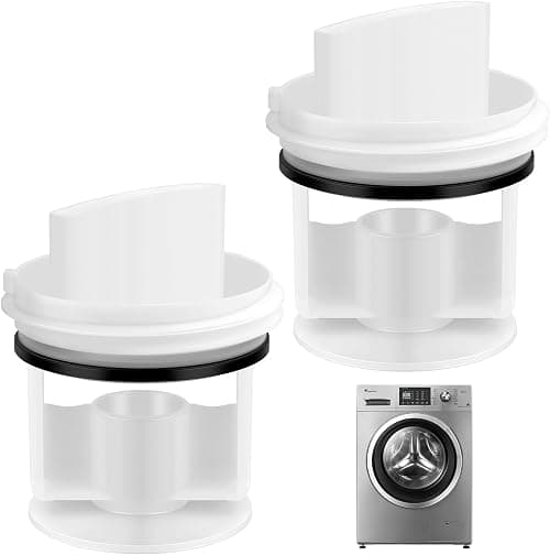 Neff Washing Machine Lint Filter, Suitable for Bosch Siemens Lint Filter, Universal Washing Machine Strainer, Easy Assembly & Cleaning, Model Number 00647920/00605010/00602008/605010 (White) Pack of 2 على Amazon.ae - متتبع الأسعار
