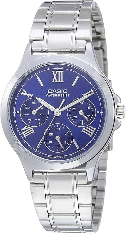 Casio Women's Watch - LTP-V300D-2A2UDF Blue Dial, Silver Band on Amazon.ae - Price Tracker