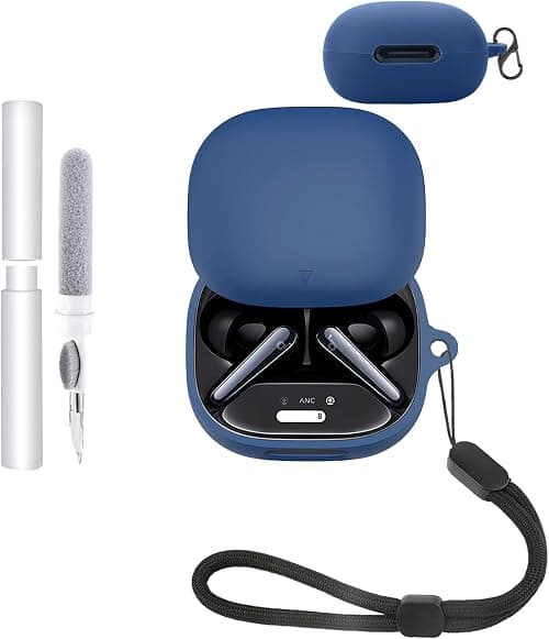 Silicone Protective Case for Soundcore Liberty 4 Pro Earbuds - Durable and Eco-Friendly Bluetooth Earphone Cover with Precise Holes and Charging Compatibility - Shock-proof, Comfortable Touch - Blue on Amazon.ae - Price Tracker