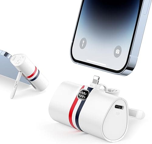 VIYISI Mini Portable Charger for iPhone, 20W Fast Charging Power Bank with Foldable Stand, VIYISI Battery Pack Compatible with iPhone 14,13,12,11 Pro Max, XR, X, 8, 7, Airpods (White) on Amazon.ae - Price Tracker