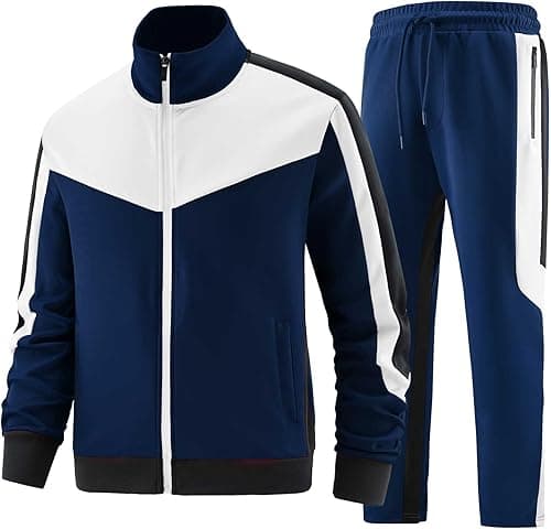 ANOTWENER Herren Trainingsanzüg Sets Lässig Jogginganzug Zweiteiler Fitness Sportanzug Lange Ärmel Voller Reißverschluss Hausanzug on Amazon.ae - Price Tracker