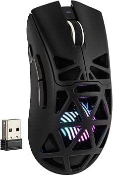 MechLands AULA SC620 Gaming Mouse, 2.4G/USB-C/BT Wireless Mouse with 400mAh Battery, Adjustable 12,000 DPI & 1000 Polling Rate, PAW3311 Sensor, RGB Lighting, Programmable Buttons, for Win/Mac (Black) on Amazon - Best Deal Finder