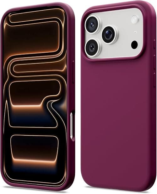 Case Compatible with iPhone 17 Pro Max 6.9-Inch, Soft Silicone iPhone 17 Pro Max Cover with Inside Microfiber Shockproof Protective Phone Case for iPhone 17 Pro Max (Maroon, iP 17 Pro Max) على Amazon.ae - متتبع الأسعار
