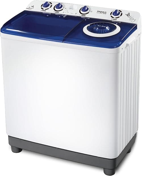 Impex WM 4205 12KG Semi Automatic Washing Machine with Transparent Window View Air Turbo 6.5KGS Spin Capacity Temperature Resistance Wash Buzzer Soack Function على Amazon.ae - متتبع الأسعار