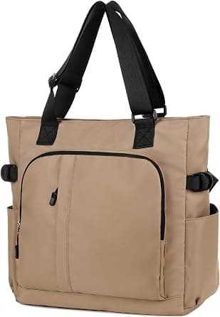 Tote Bag, Waterproof Nylon Shoulder Bags Laptop Work Bag Multi Pockets Teacher Purses and Handbags for Women Men on Amazon.ae - Price Tracker