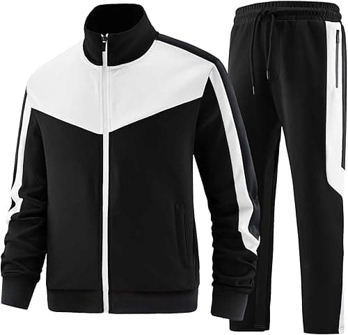 ANOTWENER Herren Trainingsanzüg Sets Lässig Jogginganzug Zweiteiler Fitness Sportanzug Lange Ärmel Voller Reißverschluss Hausanzug on Amazon.ae - Price Tracker