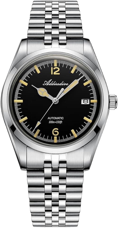 ADDIESDIVE Men's Wrist Watch Dress Watch Sapphire Crystal 100 M Waterproof NH35A Thin Automatic Watches for Men 3D Dial على Amazon.ae - متتبع الأسعار
