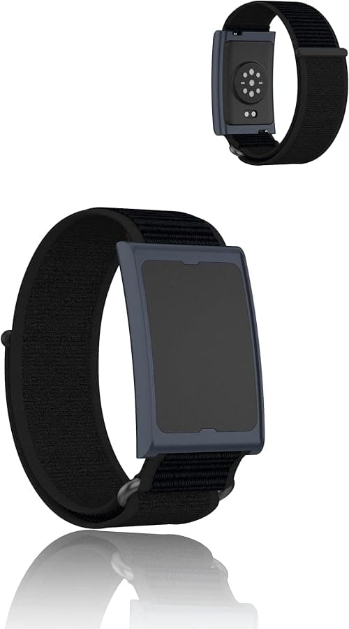 Strap for Amazfit Helio, Nylon Watch Strap Compatible with Amazfit Helio, Skin-Friendly Smartwatch Replacement Strap 22 mm (Black) on Amazon.ae - Price Tracker