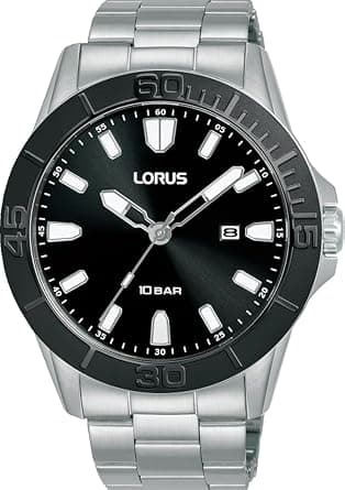 LORUS Men's Analogue Quartz Watch with Stainless Steel Strap, Silver on Amazon.ae - Price Tracker