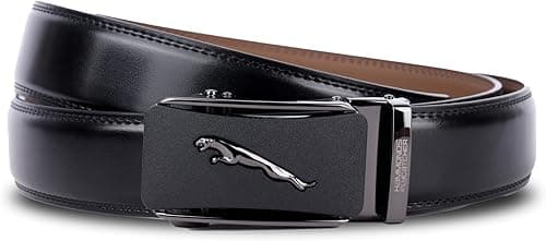 HAMMONDS FLYCATCHER Genuine Leather Belts for Men Leather Original - Autolock Micro Adjustable Ratchet Track leather belt for men formal - Mens Belt Leather branded Formal & Casual Wear - Onyx Black on Amazon.ae - Price Tracker