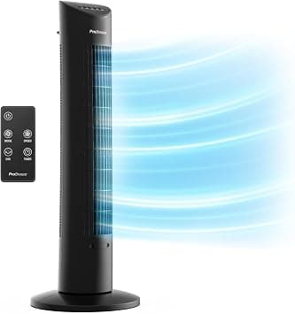 Pro Breeze® 30" Tower Fan with LED Light Indicator, Powerful & Energy-Efficient with Remote Control, 7-Hour Timer & 3 Cooling Modes for Home and Office on Amazon.ae - Price Tracker