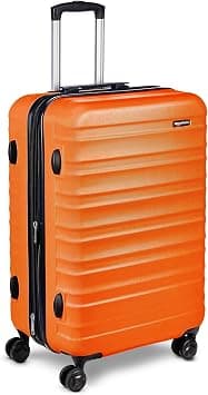 Amazon Basics Hardside Spinner Luggage-26 Inch (68cm), Material: ABS, Orange on Amazon.sa - Price Tracker
