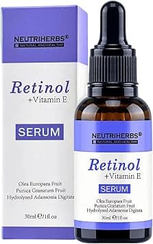 Neutriherbs Retinol Serum for face, Anti Aging Night Serum, Smooth Wrinkle and Fine Lines, Repair Hyaluronic Acid Antioxidant Facial Serum - 30ml/1fl oz على Amazon.ae - متتبع الأسعار