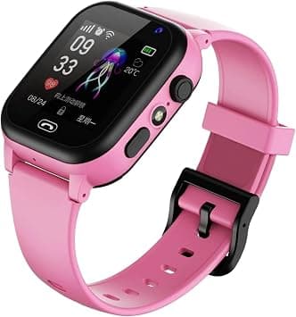 Kids Smart Watch with GPS Tracker, SOS Emergency Call & SIM Card Calling - 1.5 inch Touchscreen Smartwatch for Boys & Girls Age 4-12, IP67 Water Resistant, Camera, Games - Pink على Amazon.ae - متتبع الأسعار