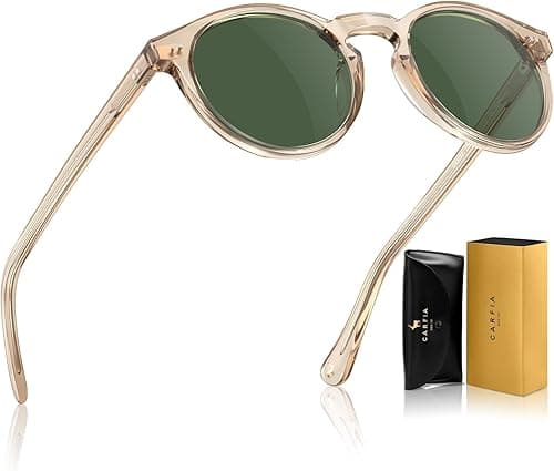 CARFIA Round Acetate Mens Sunglasses Polarized UV Protection Classic Retro Sun Glasses CA5289L on Amazon.ae - Price Tracker