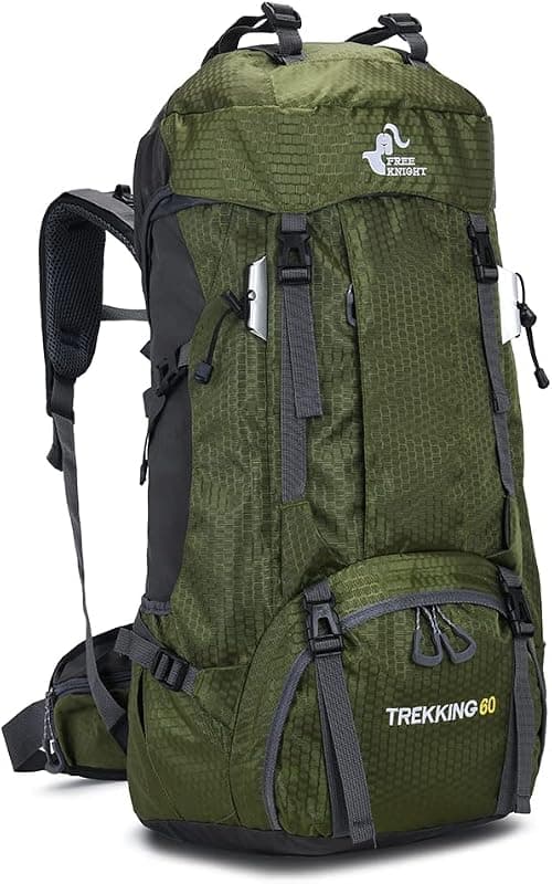 60L Waterproof Lightweight Hiking Backpack with Rain Cover,Outdoor Sport Travel Daypack for Climbing Camping Touring على Amazon.ae - متتبع الأسعار