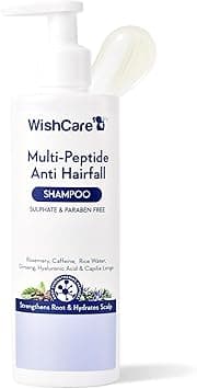 WishCare Multi Peptide Anti Hairfall Shampoo | Paraben & Sulphate Free Shampoo for Women & Men with Rice Water, Rosemary, Hyaluronic Acid & Caffeine for Hairfall Control | 250ml on Amazon.ae - Price Tracker