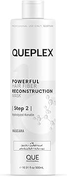 QUE PLEX Step 2 Reconstruction Mask, for Damaged, Bleached & Chemically Treated Hair, Deep Repair & Hydration Treatment with Aloe Vera, Panthenol & Amino Acids on Amazon.ae - Price Tracker
