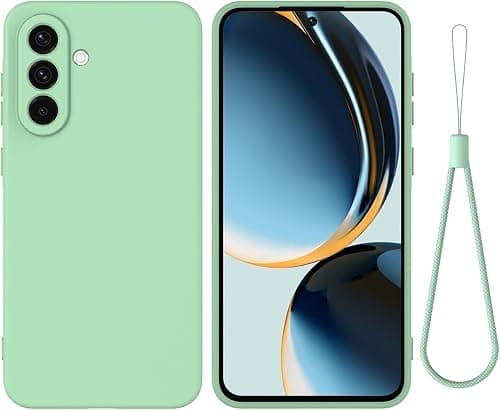 Gruattreay Case for Samsung Galaxy M17 5G/Samsung Galaxy F17 5G, Liquid Silicone Case with Microfiber Lining, Soft Rubber Gel TPU Shockproof Protective Back Cover with Lanyard Strap (Green) on Amazon.ae - Price Tracker