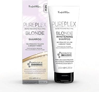 Knight & Wilson PurePlex Blonde Purple Shampoo, Glossy Shine, Toning Shampoo for Blonde, Platinum, Bleached, Grey, Ash and Silver Hair, Eliminates Brassy, Yellow Tones, Vegan, Paraben & Sulphate Free on Amazon.ae - Price Tracker