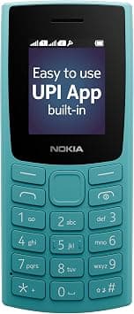 Nokia Brand New 105 Dual Sim Keypad Phone with Built-in UPI Payments, Long Lasting Battery, Wireless FM Radio | Cyan on Amazon.ae - Price Tracker