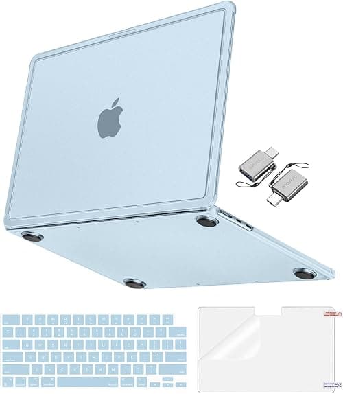 MOSISO Compatible with MacBook Air 13 inch Case M5 M4 M3 M2, Sky Blue على Amazon.ae - متتبع الأسعار