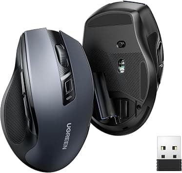 UGREEN Wireless Mouse 2.4G Silent 4000DPI 5-Button for PC/Mac Black | Wireless mouse, 2.4G, silent, 5 DPI up to 4000, 5 buttons, ergonomic, for PC/Mac, black, office home study on Amazon.ae - Price Tracker